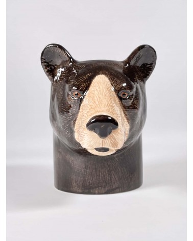 Black Bear - Animal Pencil pot & Flower pot Quail Ceramics pretty pen pot holder cutlery toothbrush makeup brush