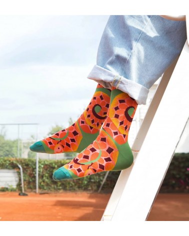 Serpent Avocat - Chaussettes en coton égyptien Bonne Maison jolies pour femme originales pour homme chausset rigolotes drole ...