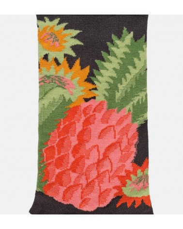 Ananas Faux Noir - Chaussettes en coton égyptien Bonne Maison jolies pour femme originales pour homme chausset rigolotes drol...