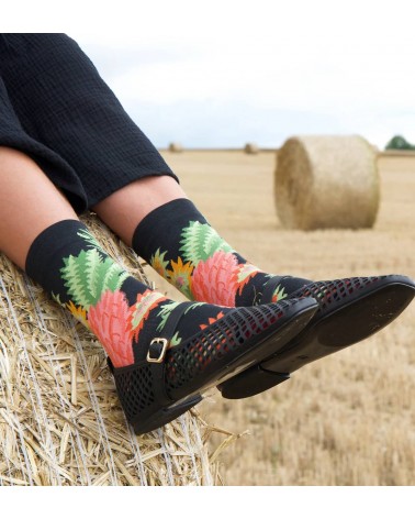 Ananas Faux Noir - Socken aus ägyptischer Baumwolle Bonne Maison socke kuschelsocken für damen lustig herren farbige coole so...