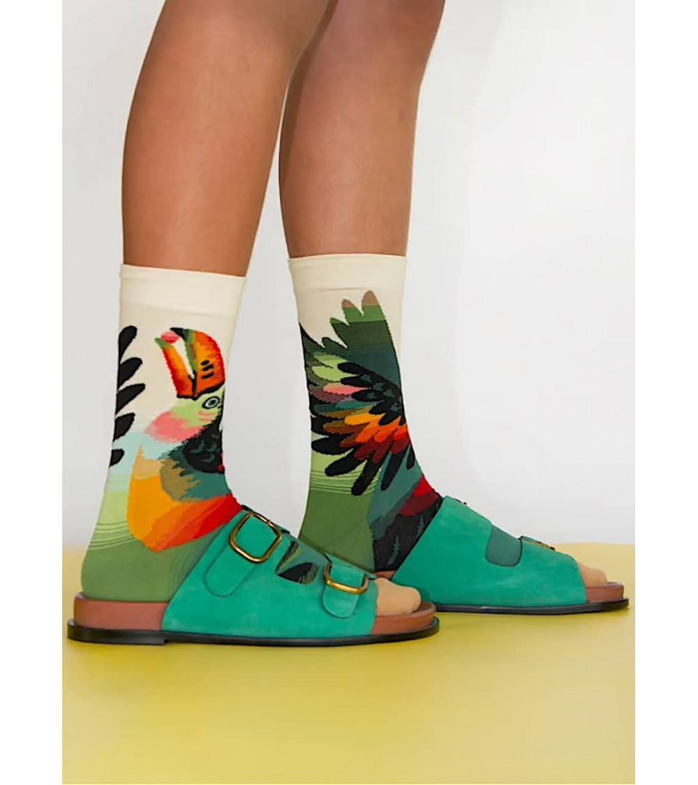 Toucan Naturel - Socken aus ägyptischer Baumwolle Bonne Maison socke kuschelsocken für damen lustig herren farbige coole socken