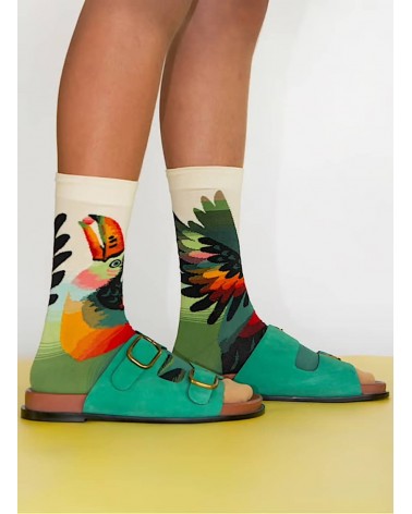 Toucan Naturel - Socken aus ägyptischer Baumwolle Bonne Maison socke kuschelsocken für damen lustig herren farbige coole socken