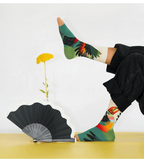 Toucan Naturel - Socken aus ägyptischer Baumwolle Bonne Maison socke kuschelsocken für damen lustig herren farbige coole socken