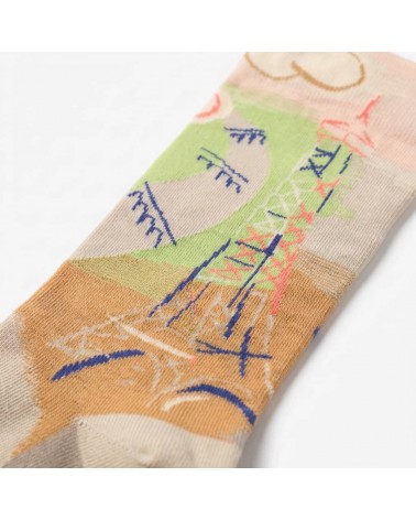 Paris - Eiffelturm - Socken aus ägyptischer Baumwolle Bonne Maison socke kuschelsocken für damen lustig herren farbige coole ...