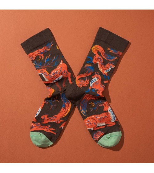Chaussettes Animaux Terre d'Ombre Bonne Maison jolies pour femme originales pour homme chausset rigolotes drole Suisse