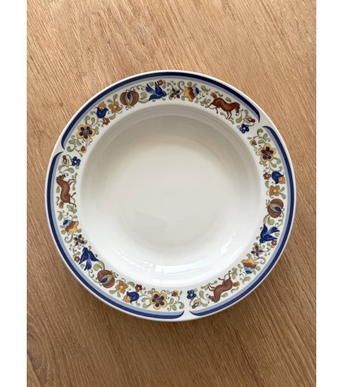 Assiette creuse vintage Villeroy & Boch - Troubadour kitatori meuble vintage shop online boutique suisse