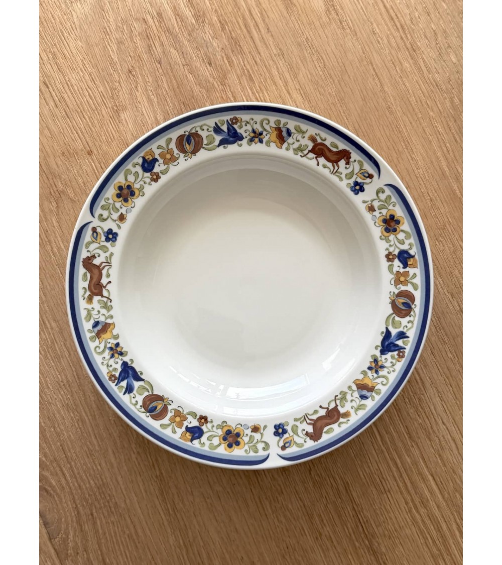 Assiette creuse vintage Villeroy & Boch - Troubadour kitatori meuble vintage shop online boutique suisse