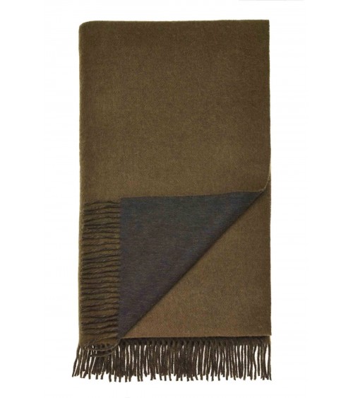 Plaid Double Face Army / Loden - Coperta divano in lana Bronte by Moon plaid per divano in lana coperta morbida letto matrimo...