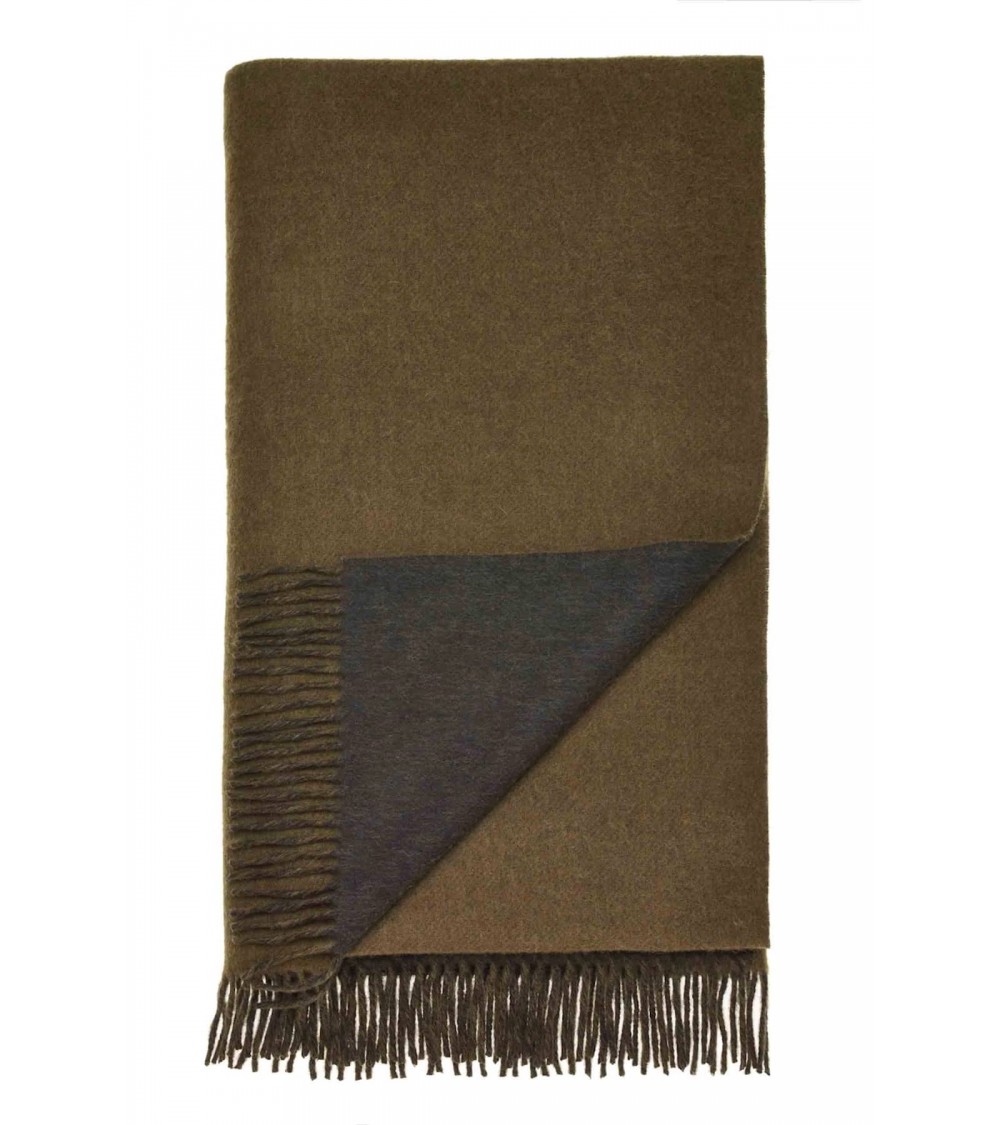 Plaid Double Face Army / Loden - Coperta divano in lana Bronte by Moon plaid per divano in lana coperta morbida letto matrimo...