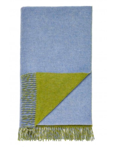 Double Face Sky / Apple - Couverture en pure laine vierge Bronte by Moon un plaid cocooning couverture chaude douce plaide lit