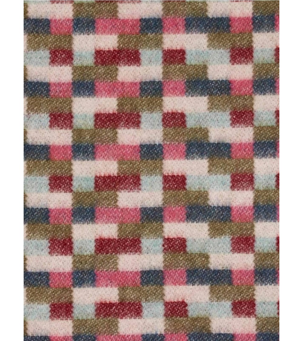 Plaid Bricks Pink / Khaki - Coperta divano in lana Bronte by Moon plaid per divano in lana coperta morbida letto matrimoniale...