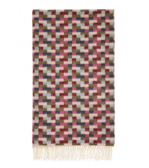 Merino Decke Bricks Pink / Khaki - Wolldecke, Kuscheldecke Bronte by Moon Schafwolldecke warme Woll Decken Sofa wohndecke kaufen