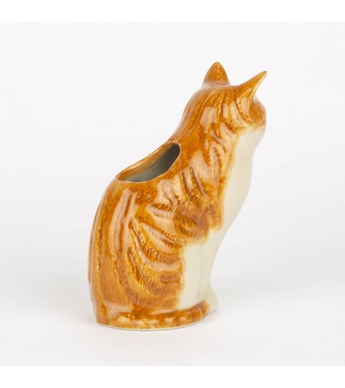 Squash - Ginger & White Cat Bud Vase Quail Ceramics table flower living room vase kitatori switzerland