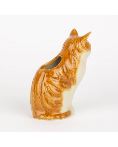 Squash - Mini Blume Vase, Knospenvase Katze rot-weiss Quail Ceramics vasen deko blumenvase blume vase design dekoration spezi...