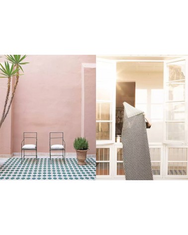 Paloma Dark Green - Woven Vinyl Rug Brita Sweden cool vinyl rugs runner for kitchen washable outdoor rugs