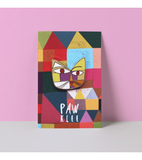 Spilla Smaltata - Paw Klee Niaski spiritose spille colorate particolari eleganti donna da giacca uomo