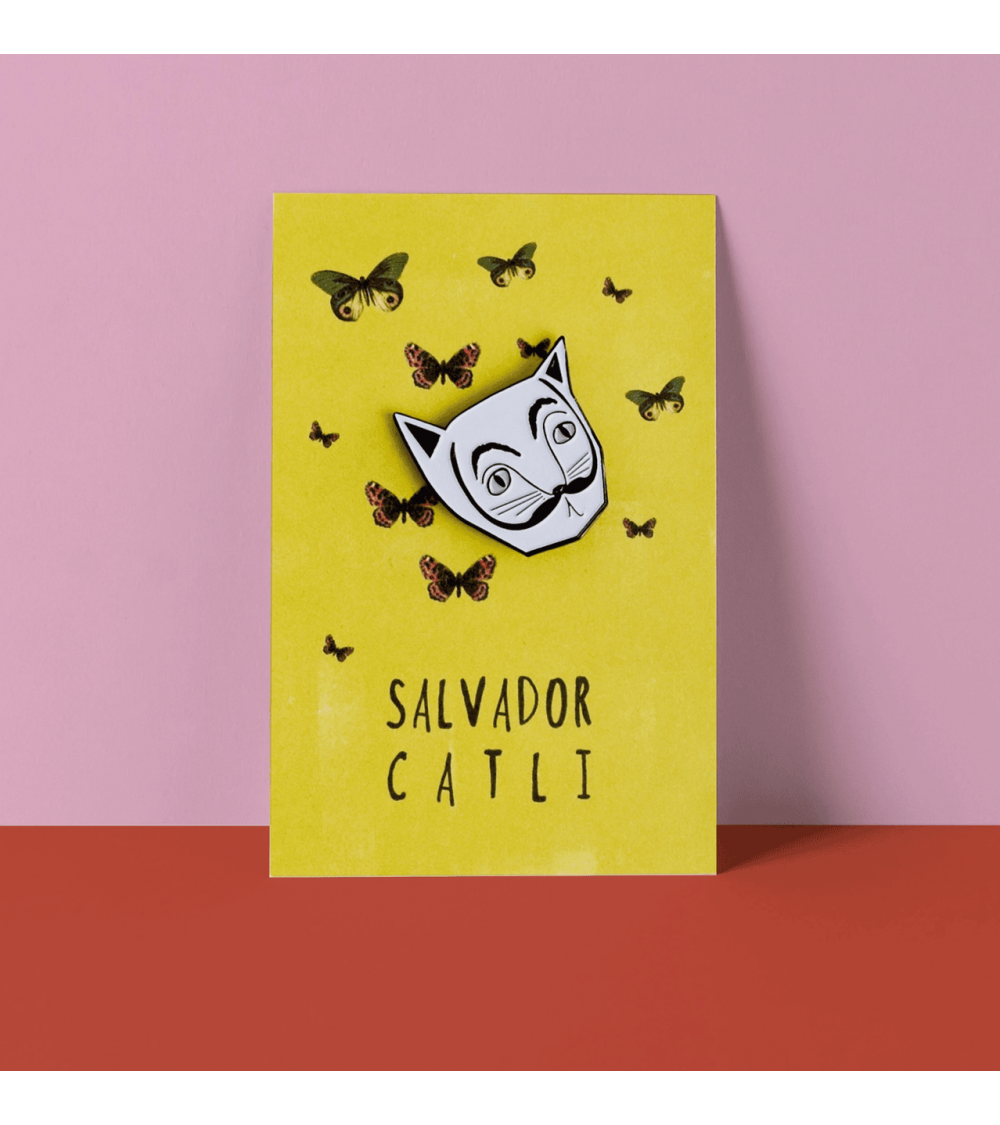 Pin's chat - Salvador Catli Niaski pins rare métal originaux bijoux suisse