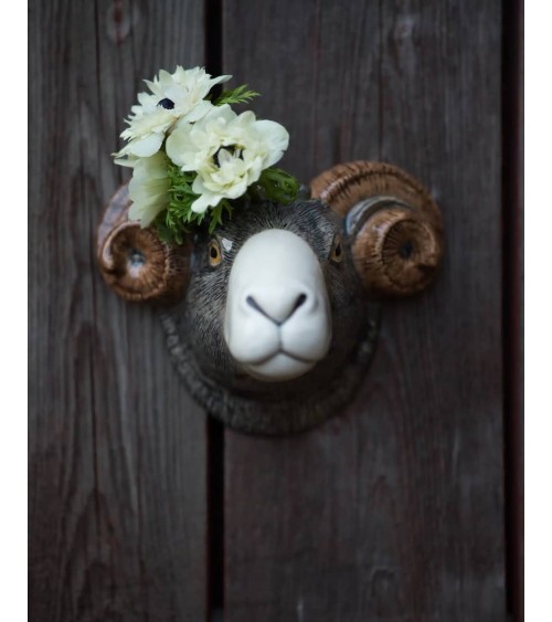 Wandvase - Swaledale Schafe Quail Ceramics vasen deko blumenvase blume vase design dekoration spezielle schöne kitatori schwe...