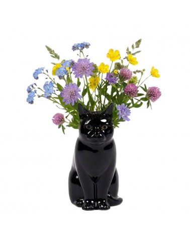 Petit vase - Chat "Lucky" Quail Ceramics design fleur décoratif original kitatori suisse