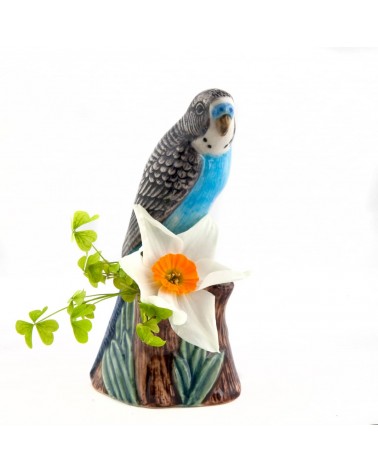 Mini Blume Vase - Wellensittich blau Quail Ceramics vasen deko blumenvase blume vase design dekoration spezielle schöne kitat...