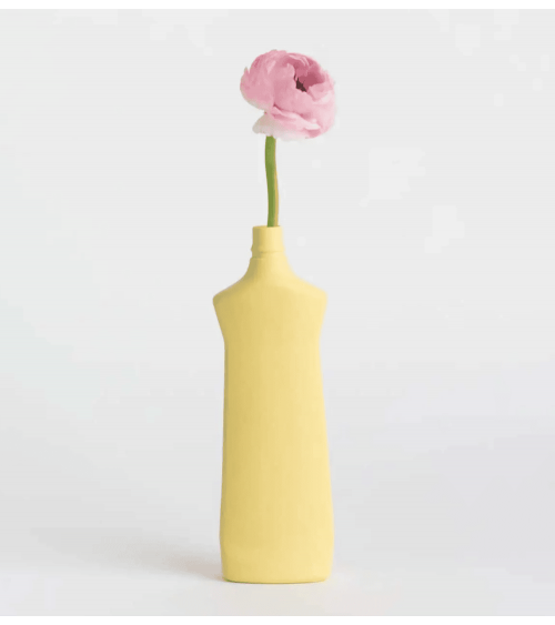 Bottle Vase 1 Fresh yellow - Modern Porcelain Flower Vase Foekje Fleur table flower living room vase kitatori switzerland