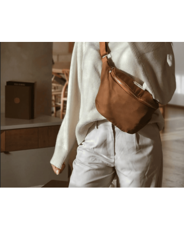 Bauchtasche mit Wickeltasche - Haselnuss Mellipou trendig schweiz kaufen kitatori