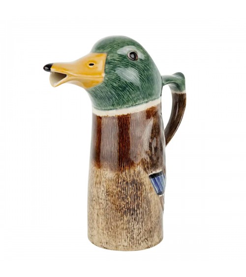 Water Jug - Mallard duck Quail Ceramics carafe jug glass design