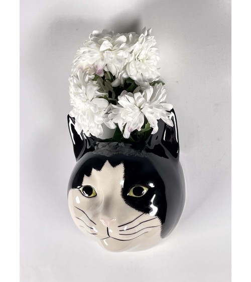 Barney - Piccolo vaso da parete Gatto Quail Ceramics vasi eleganti per interni per fiori decorativi design kitatori svizzera