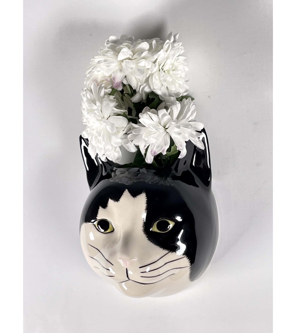 Petit vase mural Chat - Barney de Quail Ceramics