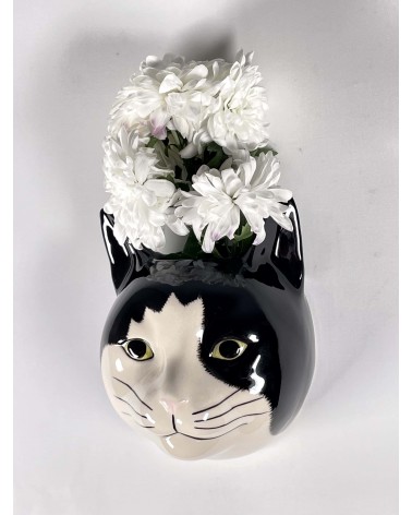 Barney - Piccolo vaso da parete Gatto Quail Ceramics vasi eleganti per interni per fiori decorativi design kitatori svizzera