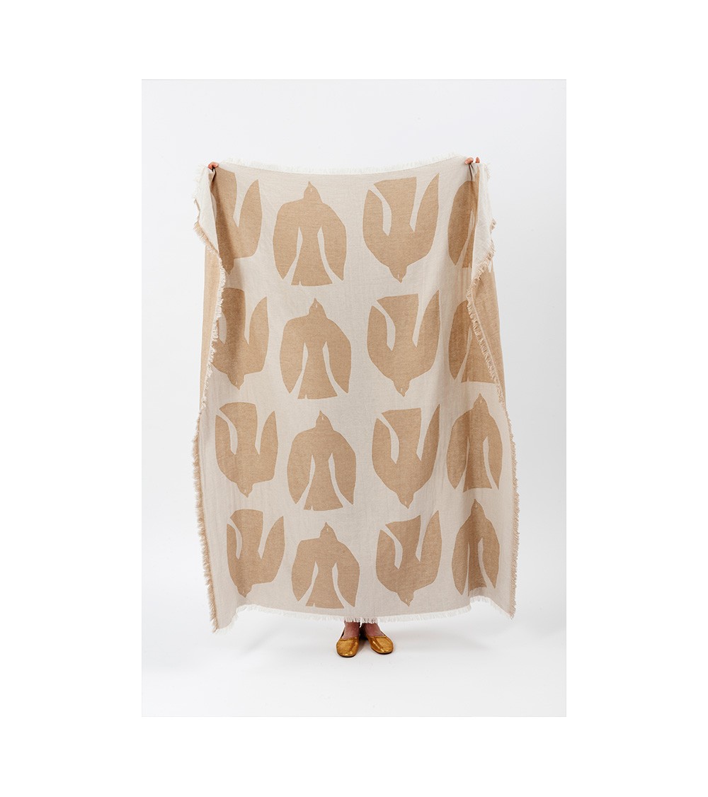 Blanket - EARLY BIRD Sand Brita Sweden best for sofa throw warm cozy soft