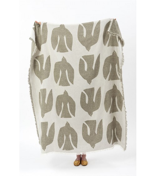 Blanket - EARLY BIRD Olive Brita Sweden best for sofa throw warm cozy soft