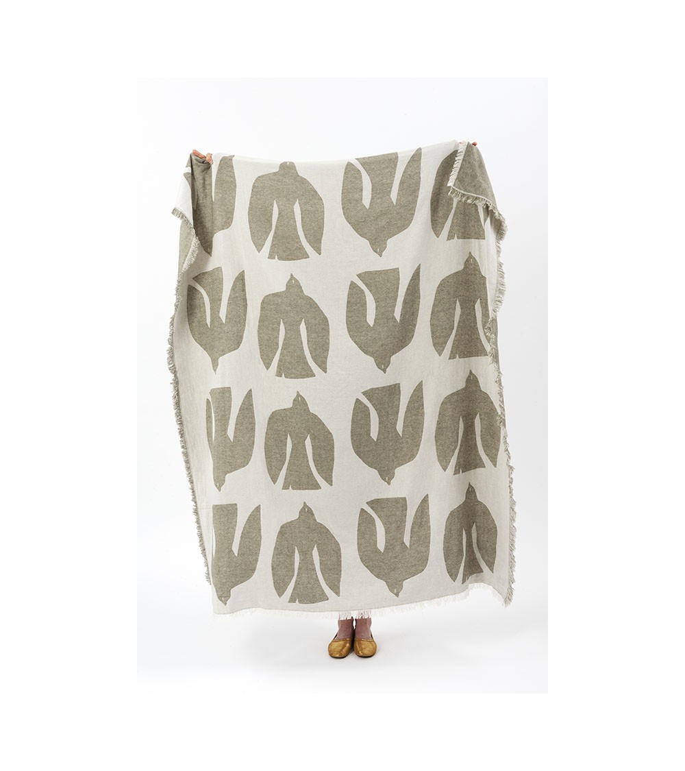 Coperta - EARLY BIRD Olive Brita Sweden coperte plaid di qualità per da divano svizzera