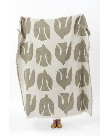 Coperta - EARLY BIRD Olive Brita Sweden coperte plaid di qualità per da divano svizzera
