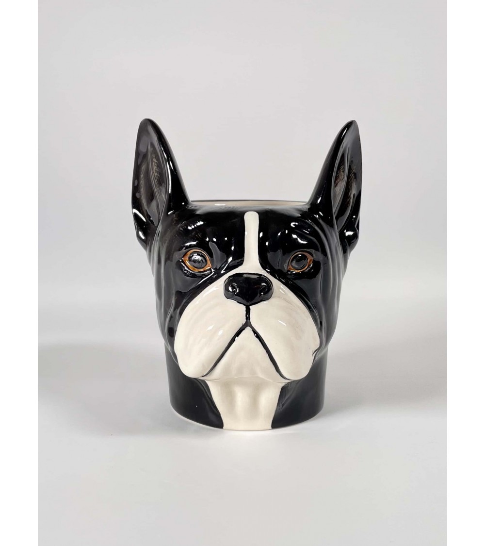 Bulldog Francese - Portapenne e Vasi per piante - Cane Quail Ceramics da scrivania eleganti design originali bambina particolari