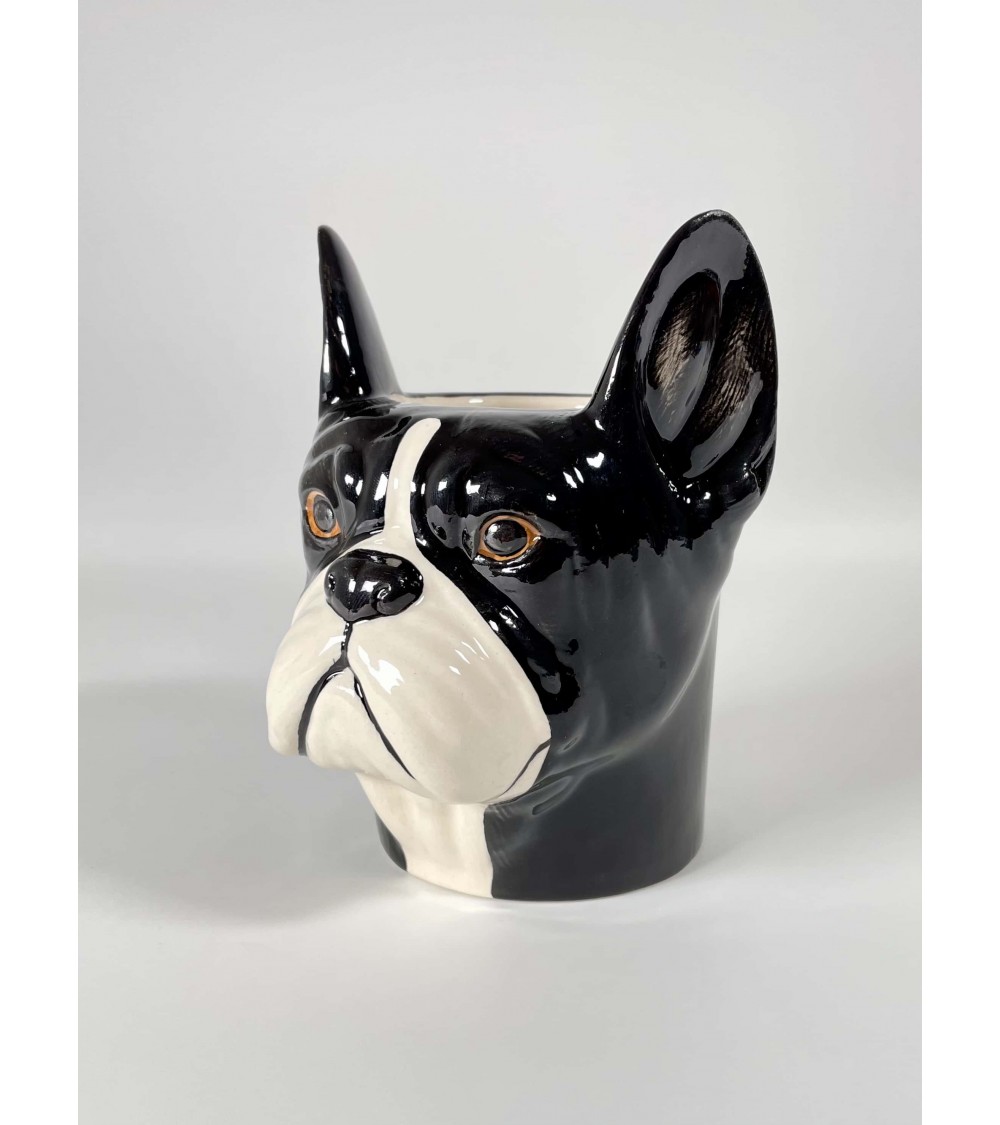 Bulldog Francese - Portapenne e Vasi per piante - Cane Quail Ceramics da scrivania eleganti design originali bambina particolari