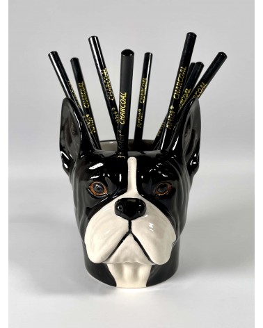 French Bulldog - Animal Pencil pot & Flower pot - Dog Quail Ceramics pretty pen pot holder cutlery toothbrush makeup brush