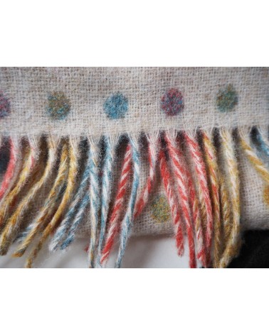 MULTI SPOT Beige - Merino wool scarf Bronte by Moon scarves for women mens scarf Kitatori Switzerland