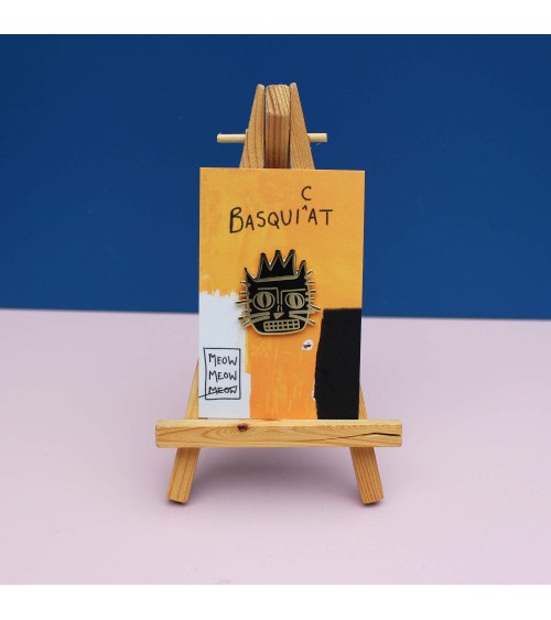 Pin's chat - Basquicat Niaski pins rare métal originaux bijoux suisse