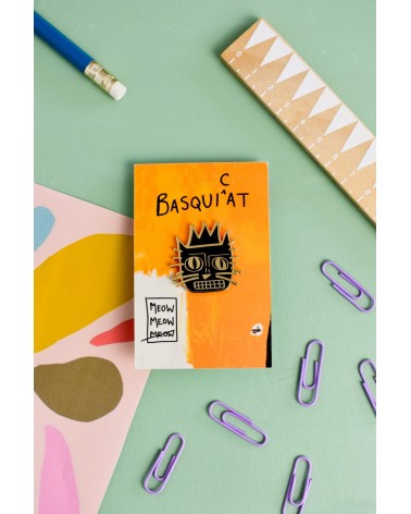 Pin's chat - Basquicat Niaski pins rare métal originaux bijoux suisse