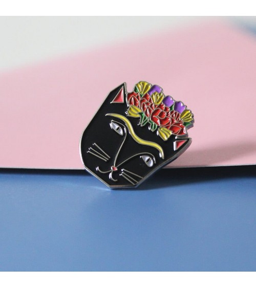 Enamel Pin - Frida Catlo Niaski broches and pins hat pin badges collectible