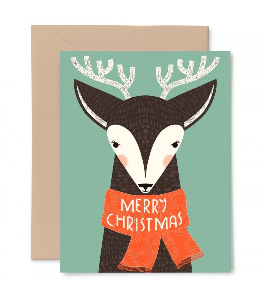 Greeting Card - Christmas - Deer Gingiber happy birthday wishes for a good friend congratulations cards