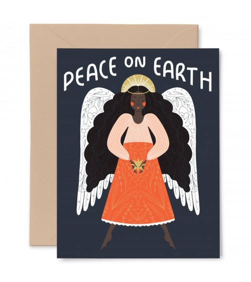 Carte de Voeux - Peace on Earth - Ange Gingiber Cartes de Voeux design suisse original