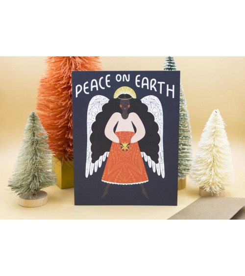 Greeting Card - Peace on Earth - Angel Gingiber happy birthday wishes for a good friend congratulations cards