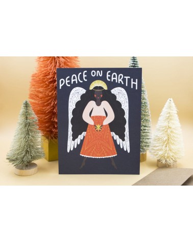 Grußkarte - Peace on Earth - Engel Gingiber glückwunschkarte zur hochzeit geburt zum geburtstag kaufen