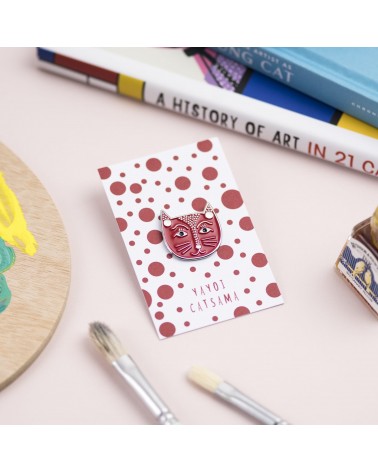Pin's chat - Yayoi Catsama Niaski pins rare métal originaux bijoux suisse