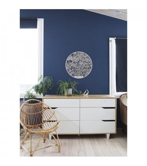 London - Moderne Wanddeko aus holz Papurino wanddeko holz moderne wohnzimmer kinderzimmer schweiz kaufen