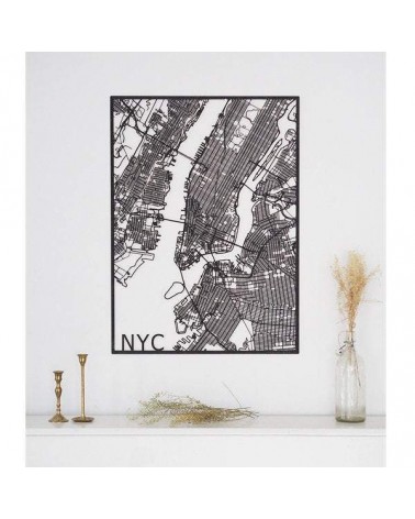 New-York - Decorazione murale in legno Papurino