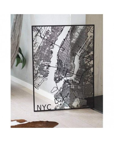 New-York - Decorazione murale in legno Papurino