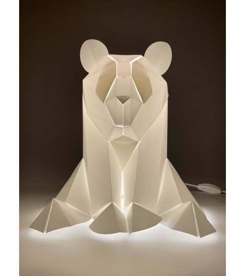 Lampe ours, panda - Luminaire animal à poser, lampe de chevet Plizoo a poser de nuit led moderne originale design suisse